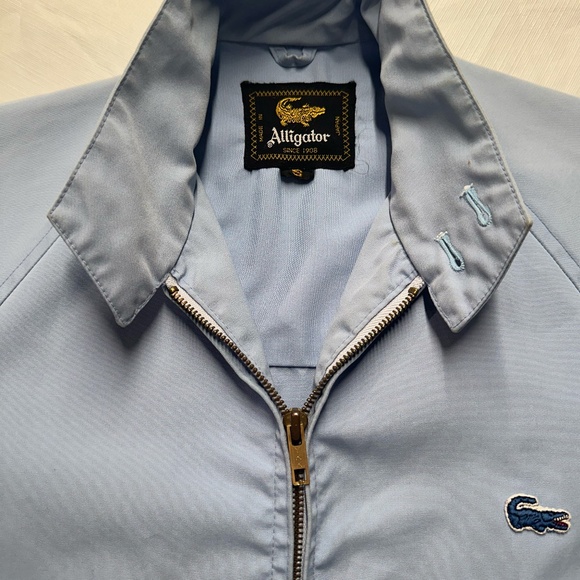 Men's VINTAGE IZOD Alligator Preppy Jacket Pale Blue ~ Small - Picture 10 of 10